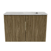 Mondiaz JOYA-DLUX 60cm toiletmeubel - kleur Dusk - Wastafel FAYE positie Rechts 1 kraangat kleur Glace. SW1423135
