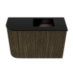 Mondiaz JOYA 61.6cm toiletmeubel - ronding links kleur Shadow - Wastafel FAYE positie Rechts Zonder kraangat kleur Urban. SW1421509