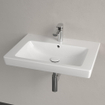 Villeroy et Boch Subway 2.0 Lavabo meulé 65x47cm avec trou pour robinetterie et trop plein ceramic+ blanc 1025019