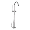 BRAUER Chrome Edition Staande Badkraan - handdouche staaf 1 stand - 2 gladde knoppen - inclusief inbouwdeel - PVD - chroom SW1164723
