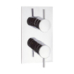 Crosswater Fusion Douchekraan - thermostatisch - 22x12cm - 2 functies - inclusief inbouwdeel - met omstel - chroom SW640129