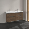 Villeroy & Boch Subway 3.0 meuble sous-lavabo - 127.2x57.9cm - 4 tiroirs Arizona oak SW641572