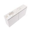 MONDIAZ TURE-DLUX meuble de toilette 100cm Cale. EDEN lavabo Frappe position gauche. Sans trou de robinet. SW1102655