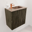 Mondiaz JOYA-DLUX 40cm toiletmeubel - kleur Shadow - Wastafel FAYE positie Rechts 1 kraangat kleur Arena. SW1424781