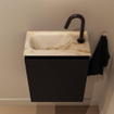 MONDIAZ TURE-DLUX Meuble de toilettes 40 cm Urban. EDEN lavabo Frappe position gauche. Avec 1 trou de robinet. SW1102617