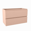 Mondiaz HAY wastafelonderkast - 80x40x50cm - 2 lades - uitsparing midden - softclose - Rosee SW1015835