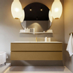 Mondiaz VICA-DLUX ensemble de meuble de salle de bain - 150cm - meuble sous-vasque oro - 2 tiroirs - lavabo encastré cloud milieu - 1 trou de robinet - version haute de 60cm - opalo SW1086611