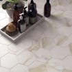 Cifre Ceramica Diamond Gold - Carrelage mural - 26x27cm - effet marbre - Gold mat (blanc) SW1120103