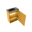 MONDIAZ TURE-DLUX Meuble WC 40 cm Ocher. Lavabo EDEN Lava position gauche. Sans trou de robinet. SW1103904