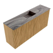 Mondiaz JOYA-DLUX 90cm meuble de salle de bains - couleur Oak - Vasque FAYE position Milieu 1 trou de robinet couleur Sombra. SW1424253