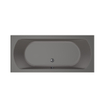 Xenz Lagoon Duobad - 180x80x53 - afvoer Midden - acryl - antraciet SW103179