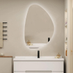 FugaFlow Eccelente Arredo Miroir Sim - 120x80cm - éclairage - chauffage miroir - horizontal/vertical - organique SW1469325