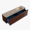 Mondiaz CIRO-DLUX Ensemble de meubles de salle de bains - 180x45x50cm - Plan vasque solid surface Arena - 1 bassin à droite - sans trous de robinet - 4 tiroirs - Ruby SW1531726