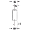 Duravit ME by Starck réservoir double chasse + mécanisme intérieur avec arrivée d'eau par le bas à gauche 6L double chasse blanc SW84192