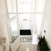 La Mosaic Factory London carreau mosaïque - 26x30cm - carrelage mural et de sol - Hexagone/Hexagone - Porcelaine Blanc + Noir Mat SW258555
