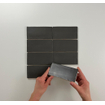 SAMPLE Terravito Galeno wandtegel - 7.5x15cm - 8.5mm - Rechthoek - Mat antraciet SW736170