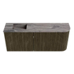 Mondiaz JOYA-DLUX 101.6cm meuble de salle de bains WC - arrondi droit couleur Shadow - Vasque FAYE position Gauche 1 trou de robinet couleur Sombra. SW1425227