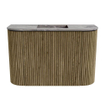Mondiaz JOYA-DLUX 63.2cm meuble de toilette - arrondis gauche et droite couleur Dusk - Vasque FAYE position Milieu Sans trou de robinet couleur Sombra. SW1426174