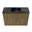 Mondiaz JOYA-DLUX 60cm meuble de salle de bains - couleur Dusk - Vasque FAYE position Milieu Sans trou de robinet couleur Lava. SW1423209