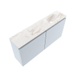 MONDIAZ TURE-DLUX 100cm meuble de toilettes Clay. EDEN lavabo Frappe position droite. Sans trou de robinet. SW1102698