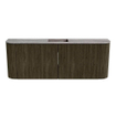 Mondiaz JOYA-DLUX Meuble de salle de bains 113,2cm - arrondis gauche et droite couleur Shadow - Vasque FAYE position Milieu 1 trou de robinet couleur Oza SW1425086