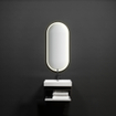 Clou Look at Me spiegel 100x45cm LED-verlichting rondom ovaal Zwart mat SW636634