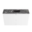 MONDIAZ TURE-DLUX Meuble toilette - 80cm - Talc - EDEN - vasque Lava - position centrale - sans trou de robinet SW1103621