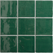Terravito Viondo wandtegel - 13x13cm - 10mm - Vierkant - Oud groen Glans SW542658