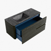 Mondiaz CIRO-DLUX Badkamermeubelset - 110x45x50cm - Solid surface wastafel Lava - 1 wasbak Links - zonder kraangaten - 2 lades - Shadow SW1532255