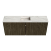 Mondiaz JOYA-DLUX Meuble de salle de bains 100cm - couleur Shadow - Vasque FAYE position Milieu Sans trou de robinet couleur Ostra. SW1423013
