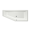 Baignoire compacte Xenz Society - 170x75cm - avec trop-plein - sans bonde - Installation d'angle à droite - Acrylique Edelweiss mat SW102930