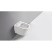 QeramiQ Dely Toiletset - inbouwreservoir Qeramiq Flush - 35mm zitting - metaal RVS bedieningsplaat - rechthoekige knoppen - mat wit SW1579136