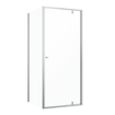 Sealskin Contour porte pivotante avec paroi latérale 90x90 cm, 200 cm de haut, inox, verre de sécurité clair 6 mm SW296199