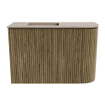 Mondiaz JOYA-DLUX 61.6cm toiletmeubel - ronding rechts kleur Dusk - Wastafel FAYE positie Links Zonder kraangat kleur Arena. SW1425765