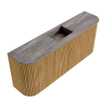 Mondiaz JOYA-DLUX 103.2cm toiletmeubel - ronding links en rechts kleur Oak - Wastafel FAYE positie Midden Zonder kraangat kleur Oza. SW1424131