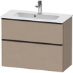 Duravit D-neo Meuble sous vasque 81x37.2x62.5cm 2 tiroirs Lin mat SW641013