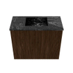 Mondiaz JOYA-DLUX 50cm toiletmeubel - kleur Walnut - Wastafel FAYE positie Midden Zonder kraangat kleur Lava. SW1422404