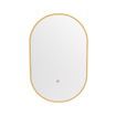 Mondiaz GLOW Miroir de salle de bains - Ovale - 45x90cm - Éclairage LED indirect - Capteur de mouvement - Ocre (Orange) SW1105143