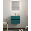 ENSEMBLE DE MEUBLE MONDIAZ VICA - 60cm - 2 tiroirs - lavabo Cloud central - 1 trou de robinet - solid surface smag SW411292