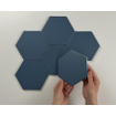 SAMPLE Terravito Bereno wand- en vloertegel - 15x17cm - 9mm - Zeshoek - Blauw mat SW736051