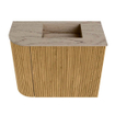 Mondiaz JOYA-DLUX 51.6cm toiletmeubel - ronding links kleur Oak - Wastafel FAYE positie Rechts Zonder kraangat kleur Arena. SW1423863
