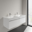 Villeroy & Boch venticello Lavabos pour meuble double 130x50cm avec 2x1 trou pour robinetterie (avec possibilité 2x3 trous pour robinetterie) et trop plein blanc 1025100