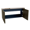 Mondiaz JOYA-DLUX Meuble de salle de bains 101,6cm - arrondi droit couleur Shadow - Vasque FAYE position Gauche 1 trou de robinet couleur Arena. SW1424833