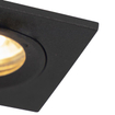 QAZQA Xena spot encastrable - 8x8cm - IP44 - carré - noir mat SW1187203