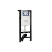 QeramiQ Dely Ensemble WC - 36.3x51.7cm - cuvette profonde - rimless - Réservoir encastré avec mécanisme de chasse Geberit UP320 - abattant WC à fermeture douce - plaque de commande noire mate - boutons rectangulaires - noir mat SW1413301