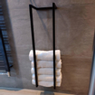 Saniclass Dual Handdoekrek - 95x25x20cm - mat zwart licht beschadigd OUTLETSTORE STORE42982