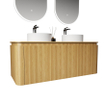 Royal Plaza Terra Badkamermeubelset - 120x46.2x46cm - topblad - 2 lades - sandwood (licht eiken) SW1441235