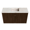 Mondiaz JOYA-DLUX Meuble de toilette 70cm - couleur Walnut - Vasque FAYE position Milieu Sans trou de robinet couleur Frappe SW1422307