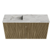 Mondiaz JOYA-DLUX Meuble de salle de bains 80cm - couleur Dusk - Vasque FAYE position Gauche Sans trou de robinet couleur Glace SW1423153