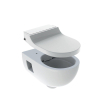 Geberit Aquaclean Tuma Classic Ensemble WC-douche - 300 toilette basic - à fond creux - sans rebord - avec abattant classic - kit de raccordement d'eau - blanc brillant SW1477954